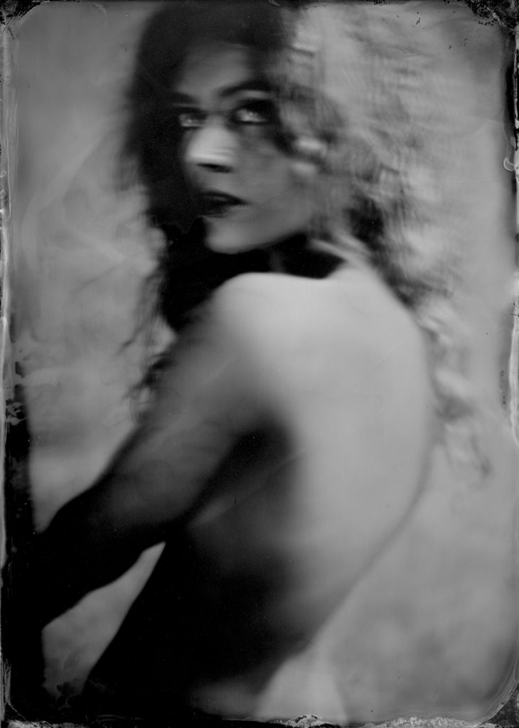 Kate Wet Plate by Silvano Magnone, framed in an original plate holder